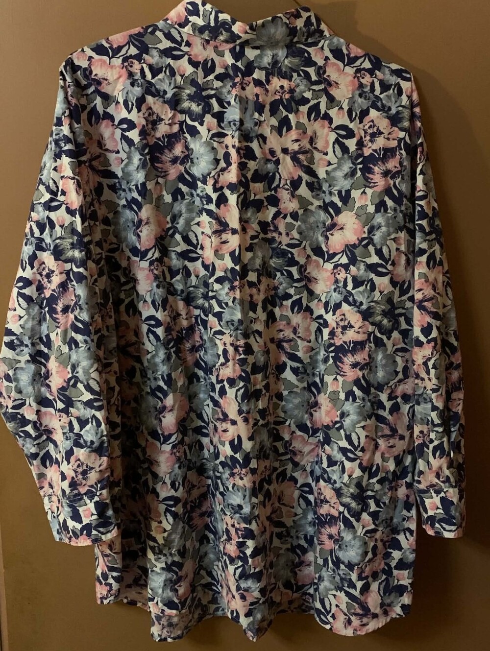 Women's Only Necessities Floral Top in Navy, Pink & Light Blue - Picture 2 of 3